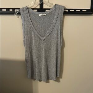 We The Free Gray Tank Top with V-Neck